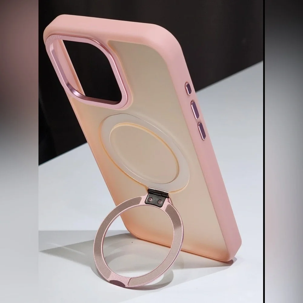 IKARY Pink Phone Case with Ring Holder-IPhone 12 Pro Max